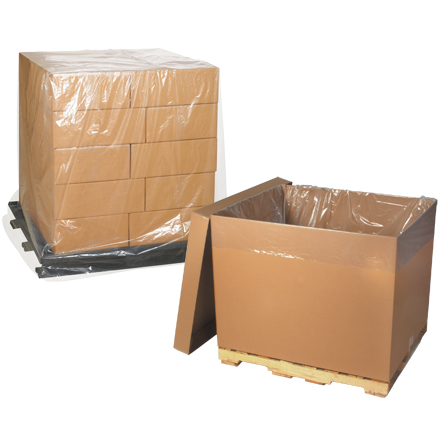 48 x 48 x 72" - 2 Mil Clear Pallet Covers