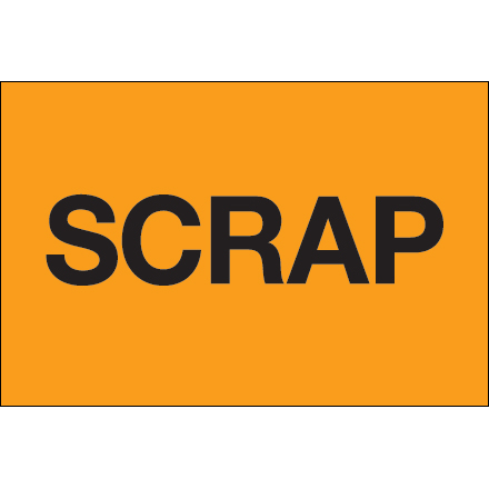 2 x 3" - "Scrap" (Fluorescent Orange) Labels