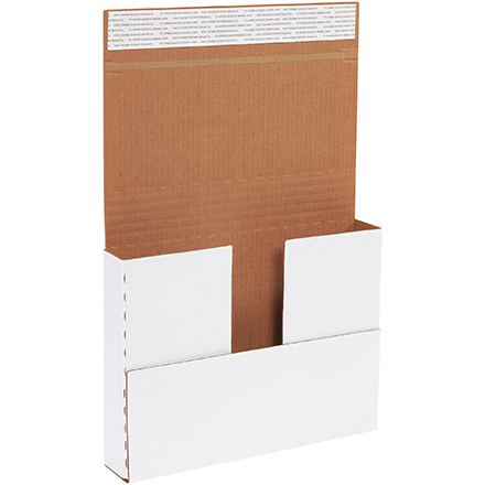 12 <span class='fraction'>1/8</span> x 9 <span class='fraction'>1/8</span> x 2" White Deluxe Easy-Fold Mailers