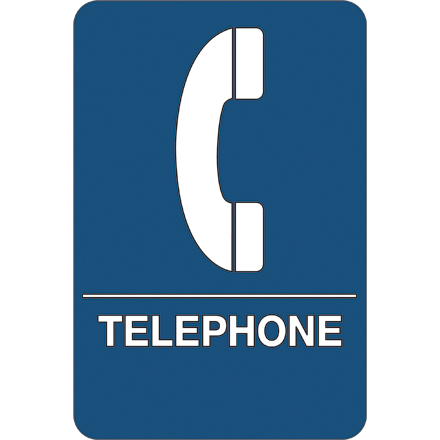 "Telephone" ADA Compliant Plastic Sign