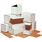 DUZCLI Shipping Boxes Small Size 6x4x3 Set of 25 White Kraft Gift Box Corrugated Cardboard Literature Mailer 
