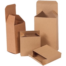 Poly Bag Guy Reverse Tuck Folding Cartons 4 7/8 x 2 1/16 x 4 7/8 Kraft 250/Case 