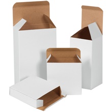 White BOX USA BRTS24W Reverse Tuck Folding Cartons Pack of 250 3 x 3 x 10 