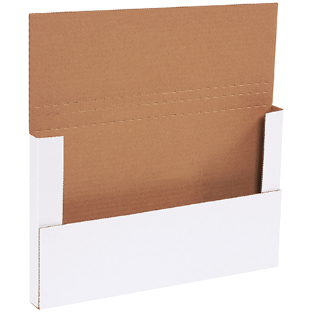 14 <span class='fraction'>1/8</span> x 8 <span class='fraction'>5/8</span> x 1" White Easy-Fold Mailers