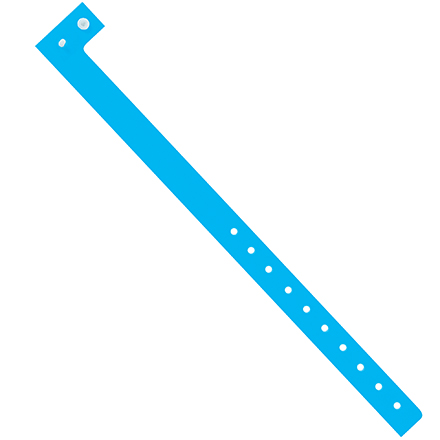 3/4" x 10" Day-Glo Blue Plastic Wristbands