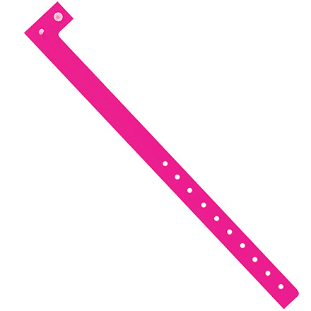 3/4" x 10" Day-Glo Pink Plastic Wristbands