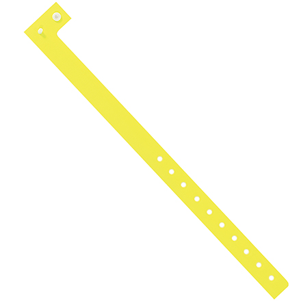 3/4" x 10" Day-Glo Yellow Plastic Wristbands