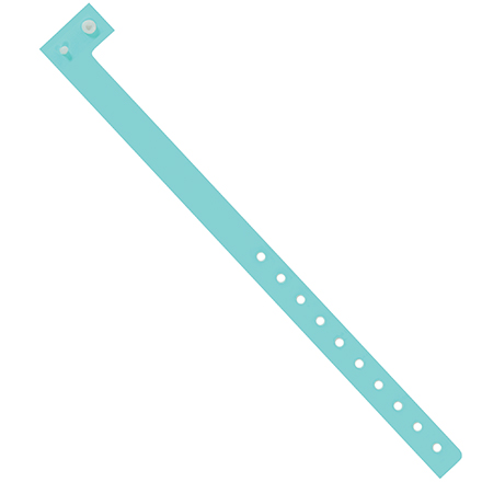 3/4" x 10" Aqua Plastic Wristbands