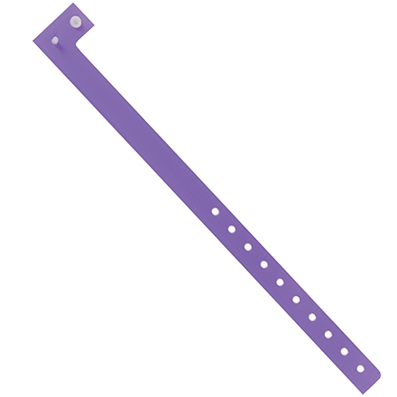 3/4" x 10" Purple Plastic Wristbands